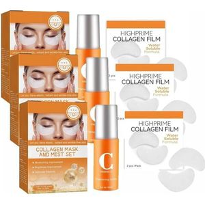 3pack Yidkx Korean Technology Soluble Collagen Film,High Prime Collagen Film and Mist,Smooths Out Fine Lines and Wrinkles