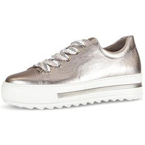 Gabor Low-Top sneakers voor dames, lage schoenen, lichte extra breedte (G), poeder 82, 42.5 EU