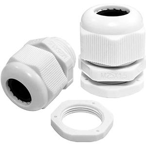 Lumonic 50x kabelwartel M25 IP67 metrisch d9-17mm I kabeldoorvoer waterdicht in grijs I wartels, doorvoer M25
