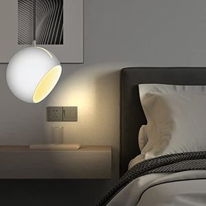 ANKBOY 360° Draaibaar Hanglampen Plafond, Pendant Lamp met Verstelbare Hoogte, Fitting E27 Eetkamer Lampen Macaron Design Hanging Lamp voor Woonkamer Slaapkamer Keuken Eettafel Bar Café (Wit)