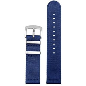 KemEng 20/22mm Nylon Horlogeband Sport Vervanging Band Armband, Blauw Type 1, 22mm, 22mm, Nylon