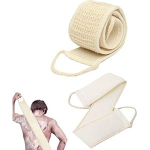 Rugwasser voor,Loofah Sponge Back Scrubber met rugriem | 2 STUKS Zachte Luffa Spons voor Vrouwen en Mannen Huidverzorging in Spa, Accessoires Smashing