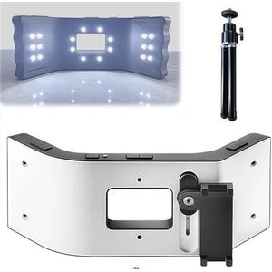 Mixtric Dental Photography Light, Dental Photography Filling Light with 20 LED Lights, 6000-6500K Dental Filling Light Photography Kit, for Home Salon,Wit