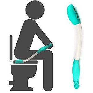 Miyobing Wc-hulp, Comfortabel Afvegen Groot Bereik, Toilet aid device tool, Long Range Comfort Wipe Handle Range Comfort Bottom Wiper Holder Toilet Paper Tissue Grip Wiping Helper