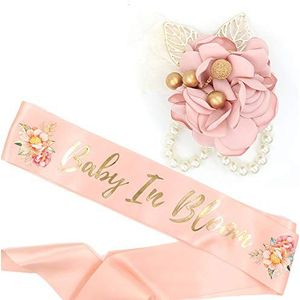Baby in Bloom Sjerp & Pols Corsage Kit - Blush Perzik Baby Douche Sjerp Baby Douche Gunsten Nieuwe Mom Gifts