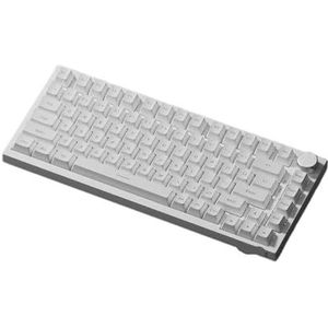 QPSJXN AK820 AK820PRO 82 Mechanical Keyboard Wired Bluetooth 2,4 GHz Wireless Custom Afdichting Laptop (Wired White)