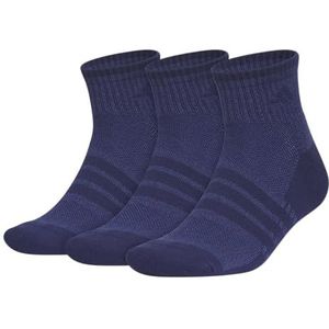 adidas Heren Cushioned X 4 3-Pack Quarter Sok, Tech indigoblauw donkerblauw, Large