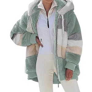 Teddy Jas Dames, Meisjes Lange Warme Winterjas Gewatteerde Jas Met Capuchon Fleece Winterjas Warme Teddy Jas Jas Oversized Lichtgewicht Jas Met Capuchon Pluche Jas Outfit Teddy Fleece Pluche Jas