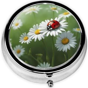 Ronde pillendoos draagbare medicijndoos voor reizen pillendoos, past zakken portefeuilles