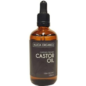 ALUCIA ORGANICS Gecertificeerde Biologische Ricinusolie - 100% Pure Ricinusolie voor Gezicht, Wenkbrauwen, Wimpers & Haar - Natuurlijk, Koudgeperst & Ongeraffineerd - Veganistisch (100ml)