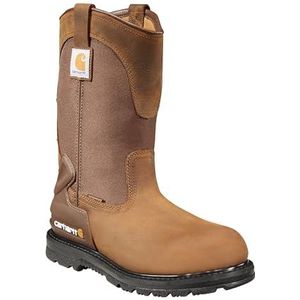 Carhartt Men's 11-inch Wellington Soft Toe EH Waterproof Work Boots Bison Brown - CMP1100