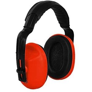 CXS Gehoorbeschermingshoofdtelefoon voor kinderen en volwassenen - Oorkappen met verstelbare schuimhoofdband Gehoorbescherming Compacte oorkappen Geluidsbescherming Gehoorbescherming (rood)