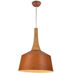 TONFON Verstelbare houten kroonluchter Metaal Scandinavische stijl Hanglamp Industrieel E27 Hanglamp for keukeneiland Woonkamer Slaapkamer Nachtkastje Eetkamer Hal Hal Plafondlamp(Color:Ivory)
