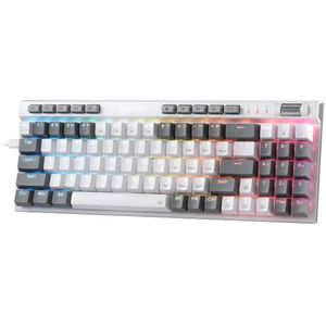 Redragon K655 75% RGB Bedraad Mechanisch Gaming-toetsenbord, 78 toetsen Hot-Swap Mechanisch Toetsenbord met Aluminium Cover Board, Verbeterde Socket en Onboard Macro/Mediatoetsen, Stille Lineaire Rode