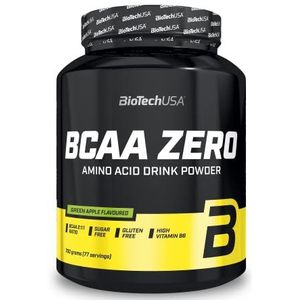 BioTechUSA BCAA Zero | Essentieel aminozuur poeder | 6g BCAA met instant L-leucine | Veganistisch | Suikervrij, Lactosevrij, Glutenvrij, 700 g, Appel