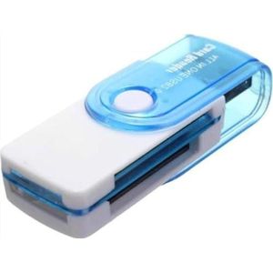 Heble SD Kaart Lezer - USB Stick - Adapter - Blauw