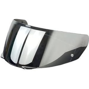 Motorhelm vizier lens, Helmvizier, i90 viziervervangingen HJ-33 Helmschild for HJC i90 Helmen UV-bescherming Winddichte Moto Helmen Onderdelen (Zwart - Alleen for gebruik overdag)(Silver-day Use Only)
