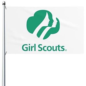 Tuin Vlag Meisje Scouts Van De Usa Pride Vlag Vintage Tuin Vlaggen Uv Vervaagbestendige Veranda Vlag Voor Voortuin Festival Decoraties Parades 90x152cm