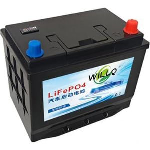 WILLQ Oplaadbare auto start-stop lithiumbatterij 12V 50Ah 60Ah 70Ah 80Ah 90Ah 100Ah 110Ah Hoogwaardige auto LiFePO4-batterij Onderhoudsvrij,80d26r/l 70ah