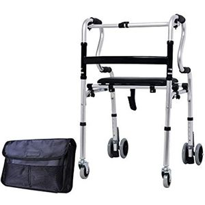 Rechtopstaande rollator Opvouwbare rollator Walker Ergonomisch Lichtste en opvouwbare sta-op-rolhulpmiddel Geschikt voor mensen met beperkte mobiliteit en met een handicap