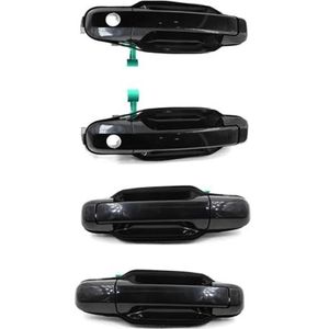 Auto Buitendeurgreep Voor Kia Voor Sorento 2003-2009 Voor/Achter Links/Rechts ABS Buitendeurgreep Zwart/Chroom(4Piece Black)
