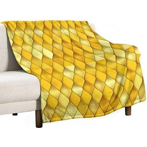 Gouden Visschaal Flanel Deken Pluche Gezellige Fuzzy Deken Gooi Deken voor Bank Bed 30""x40