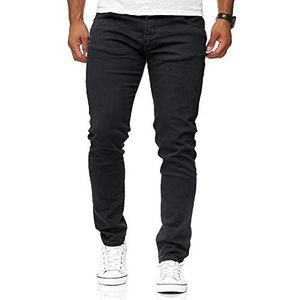 Red Bridge Jeansbroek voor heren, slim fit jeans met nauwe pijpen, gekleurd denim, zwart, 31W x 34L
