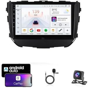 9 Inch Autoradio Compatibel voor SUZUKi breeza 2015-2019 met GPS Navigatie CarPlay Android Auto Acht-Core 4G Bluetooth WiFi MirrorLink Stuurwiel Afstandsbediening(T6 8 Core 4G+Wifi 8G+128G)