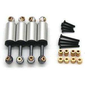 For FMS fcx24 1/24 Xiaoqi RC afstandsbediening auto metalen upgrade accessoires ingebouwde lente schokdemper 4 STUKS(Silver)