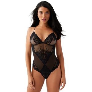 Wacoal Vivid Attraction Lace String Back Bodysuit Body, Zwart, Small Dames