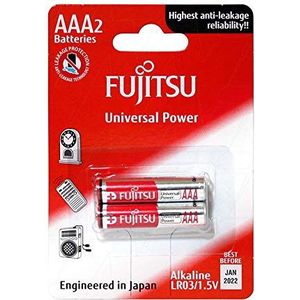 Fujitsu LR03(2B) FU Single use batterij AAA Alkalino 1,5 V - batterijen (enkele batterij, AAA, alkaline, cilinder, 1,5 V, 2 stuks)