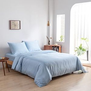 Boomba - Premium Dekbedovertrek - Licht Blauw - 100% Bamboe - 400TC