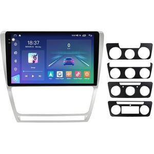 Android 14 Autoradio Stereo voor VW S-koda Octavia (2008-2013) 9 Inch Touchcreen Multimedia Player met Draadloze Carplay Android Auto 2 Din GPS Navigatie FM RDS Bluetooth 5G-WiFi SWC DSP,M400s