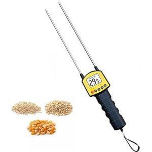 Digitale vochtmeter, Draagbare LCD digitale graanvochtigheidsmeter met meetsonde for maïs, tarwe, rijst en bonen