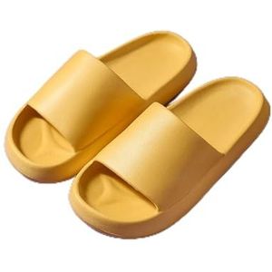 Dames sandaal Thuis Met Dikke Bodem Slippers Vrouwelijke Zomer Paar Indoor Home Sandalen Badkamer Baden Zachte Bodem Teen Schoenen Man Vrouwen schoenen(Yellow,44/45)
