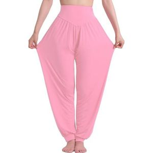 Hoerev Superzachte Spandex Harembroek Voor Yoga en Pilates,Lichtroze,S