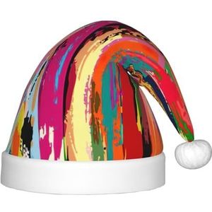 DURAGS Regenboogkleur pluche kerstmuts voor kinderen - decoratieve hoed voor de feestdagen - ideaal voor feesten en podiumoptredens