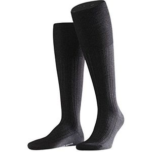 FALKE City Bristol Pure Kniekousen voor heren, verpakking van 2 stuks, antraciet gemêleerd, 39/40 EU