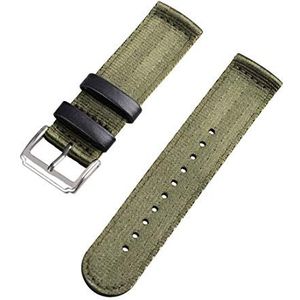 horlogebandje lus, horlogebandjes, 18mm/20mm/22mm Nylon Geweven Smart Horloge Band Strap Mannen en Vrouwen Zachte Sport horlogeband Armband Accessoires (Color : Army Green Type 01_22mm)