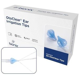 Bionix OtoClear oorirrigatietips, tips voor het verwijderen van oorsmeer, comfortabel, gemakkelijk te gebruiken, paren met Bionix Ear Cleaning Water Systems, voor veilige oorsmeer verwijdering (20