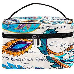 Mandala Paisley Design patroon grote make-up tas cosmetische tas toilettas ijdelheid geval met patronen rits met handvat