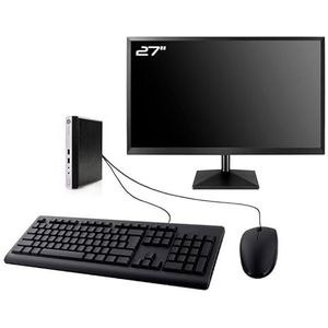 HP PC ProDesk 400 G3 Mini Display 27 inch Intel G4400T RAM 32GB SSD 480GB W11 WiFi (gereviseerd)