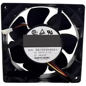 Voor SANYO DENKI 9G1224H4D01 DC 24V 0.17A 120x120x25mm 3-draads serverkoelventilator