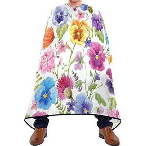 Professionele kapperscape, 140 x 168 cm, zomerbloemen, voor kappers, antistatisch, waterdicht, uniseks, voor haar, kapsels