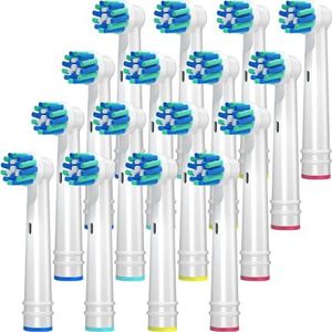 REDTRON Cross Action Opzetborstels Voor Oral B Elektrische Tandenborstel, 16 stuks Vervangingsborstelkoppen voor Oral B, tandenborstelkoppen voor Professional Care Vitality Pro Smart Genius
