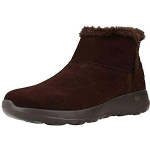 Skechers On-The-go Joy-Bundle Up-15501 Dameslaarzen met korte schacht, Bruin Chocolate suède chocolade, 40 EU