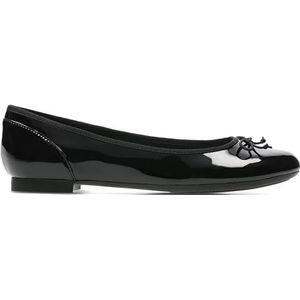 Clarks Couture Bloom ballerina's voor dames, Zwart Zwart Patent, 40 EU
