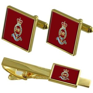 Army Royal Horse artillerie stropdas clip manchetknopen geschenkdoos set, Eén maat, Messing, Geen edelsteen