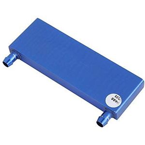 Waterkoelingskop, 40 * 120 mm blauw aluminium waterkoelblok voor computer CPU, industriële omvormeraandrijving, aluminium lassen geïntegreerd vormen