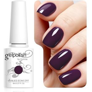 Vishine GelPolish Soak-Off nagellak 8ml, semi-permanent, UV, LED, manicure, gel, pruim #1417